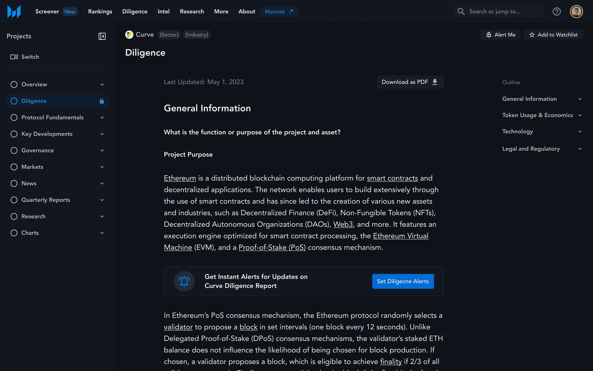 Project Page Snapshot